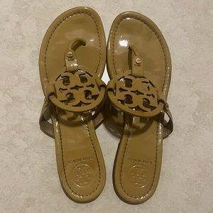 Patent Tan Tory Burch Sandals